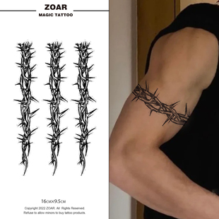 荆刺丨草本纹身贴ins风酷帅暗黑持久逼真不掉色防水不反光