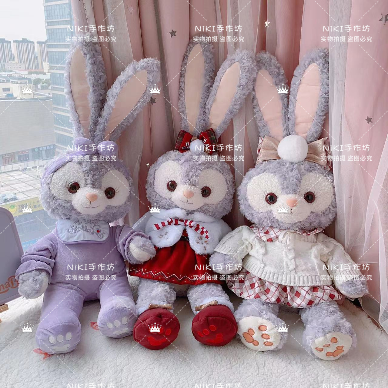 【NIKI手作】M号星黛兔毛绒公仔紫色睡衣 圣诞雪人款着替娃衣替换