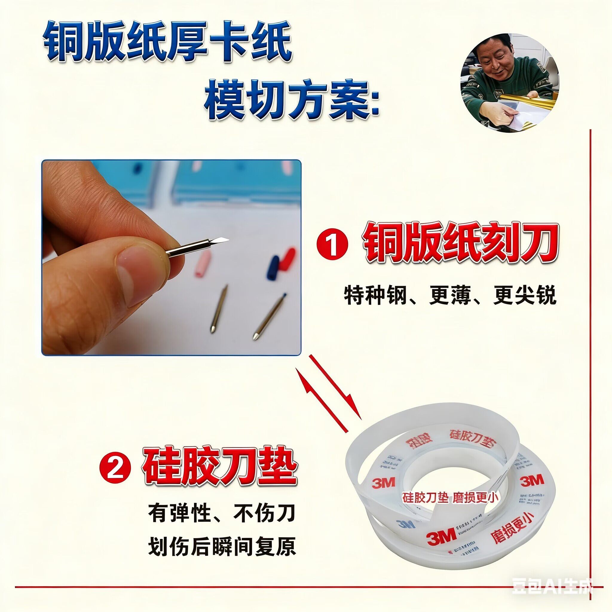 铜版纸厚卡模切方案反光膜刻刀图宴亿图SAGA模切机硅胶刀条