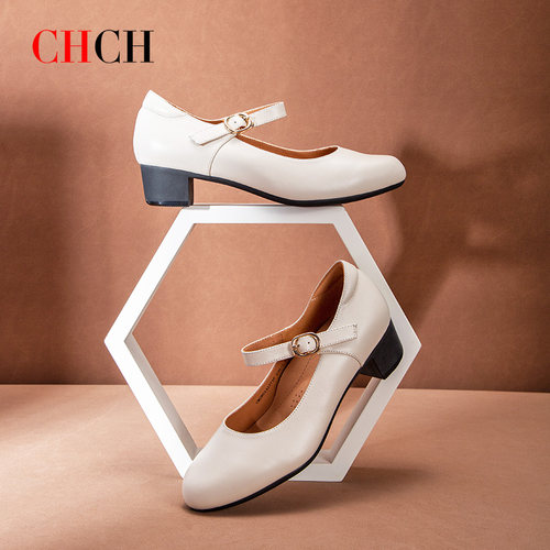 玛丽珍鞋女一字扣职场通勤鞋