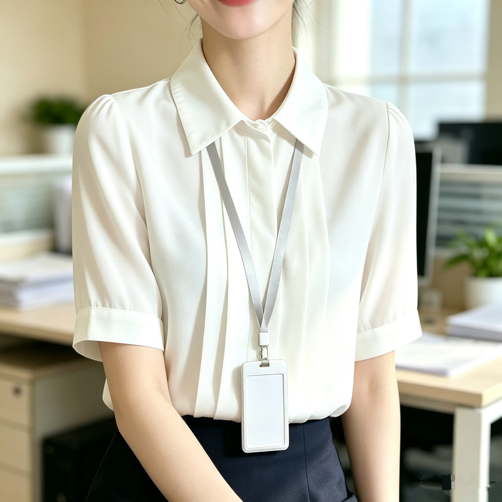 白色雪纺衬衫女短袖2026夏季新款设计感小众面试气质正装职业衬衣
