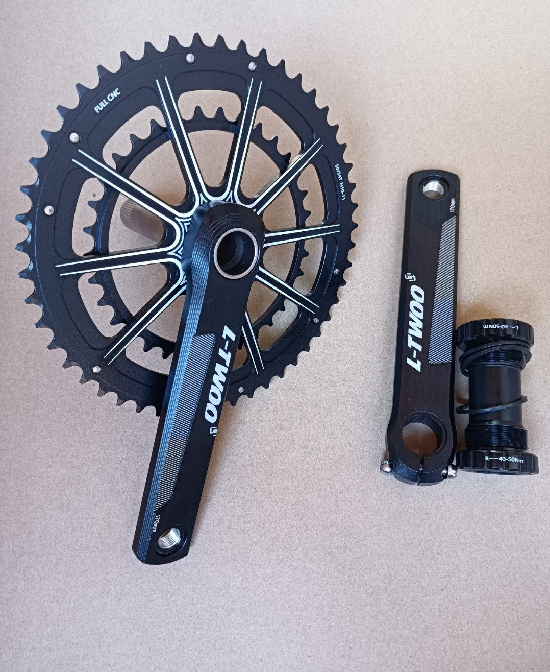 小布改装2片cnc中空一体牙盘lwtoo