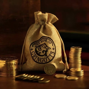 哈利波特周边钱币古灵阁金币金加隆银西可纳特电影纪念币生日礼物