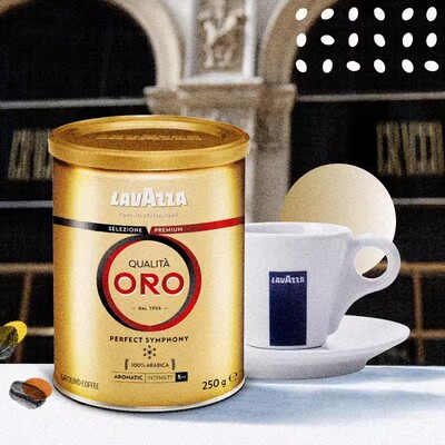 LAVAZZA 拉瓦萨 意大利原装进口欧罗金意式浓缩ORO罐装咖啡粉250g