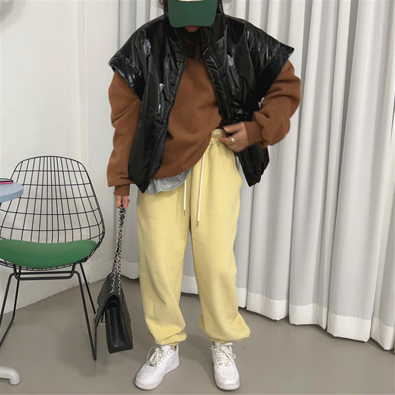 2026春秋新款韩版加绒纯色简约百搭经典束脚高腰休闲运动卫裤女棉,女装/女士精品,卫裤,淘宝优惠券,粉丝福利购,淘宝优惠卷