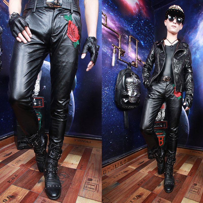 Pantalon cuir homme serré pour automne - Ref 1493791 Image 1