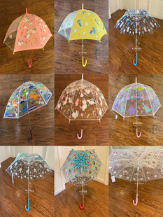 现货日本skater儿童雨伞皮卡丘托马斯kitty机器猫恐龙独角兽3岁+