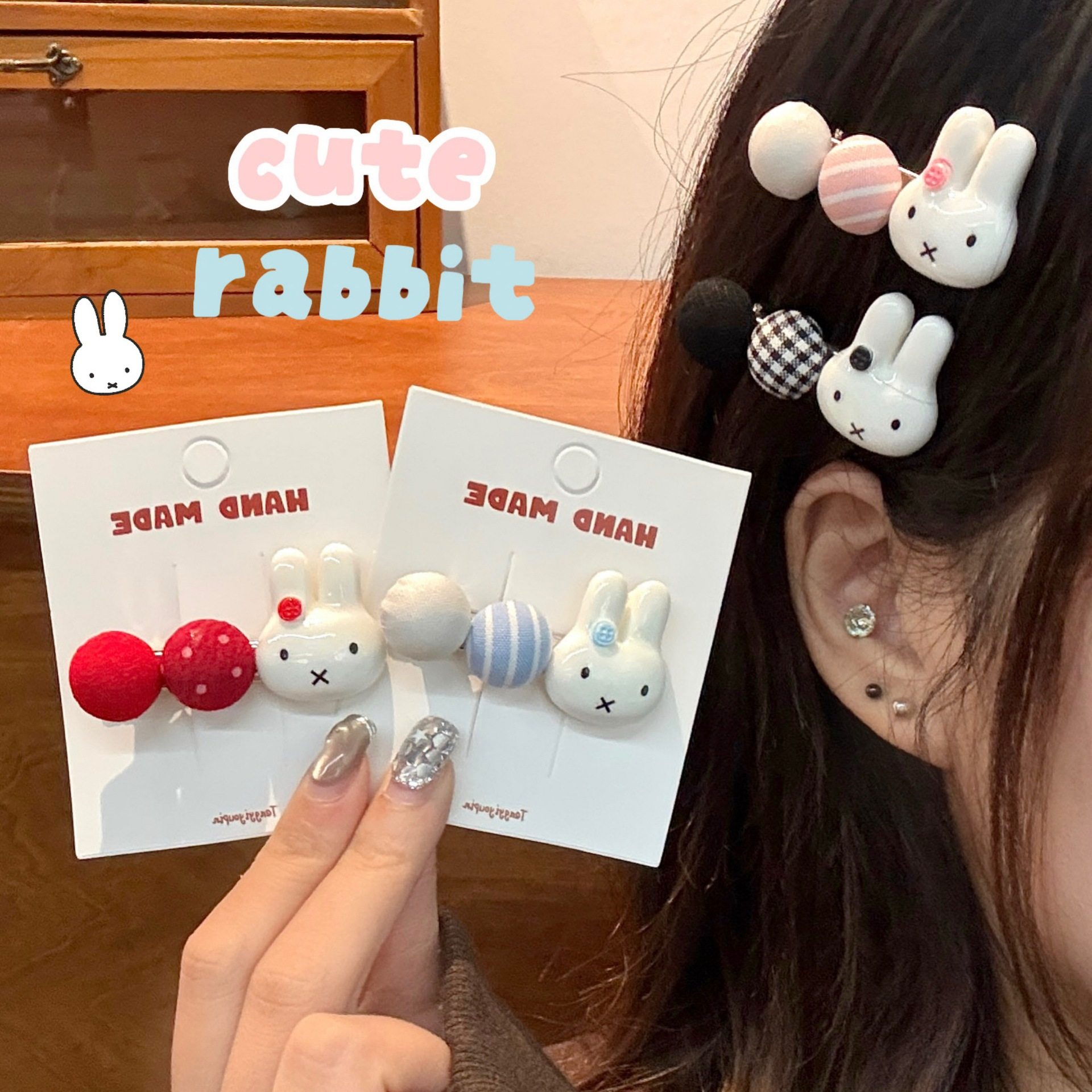 可爱卡通小兔发夹一两块钱的小东西1元2义乌小商品小玩意礼品百货