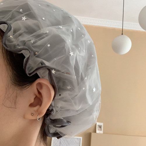 馨帮帮杂货铺可爱星星松紧女浴帽