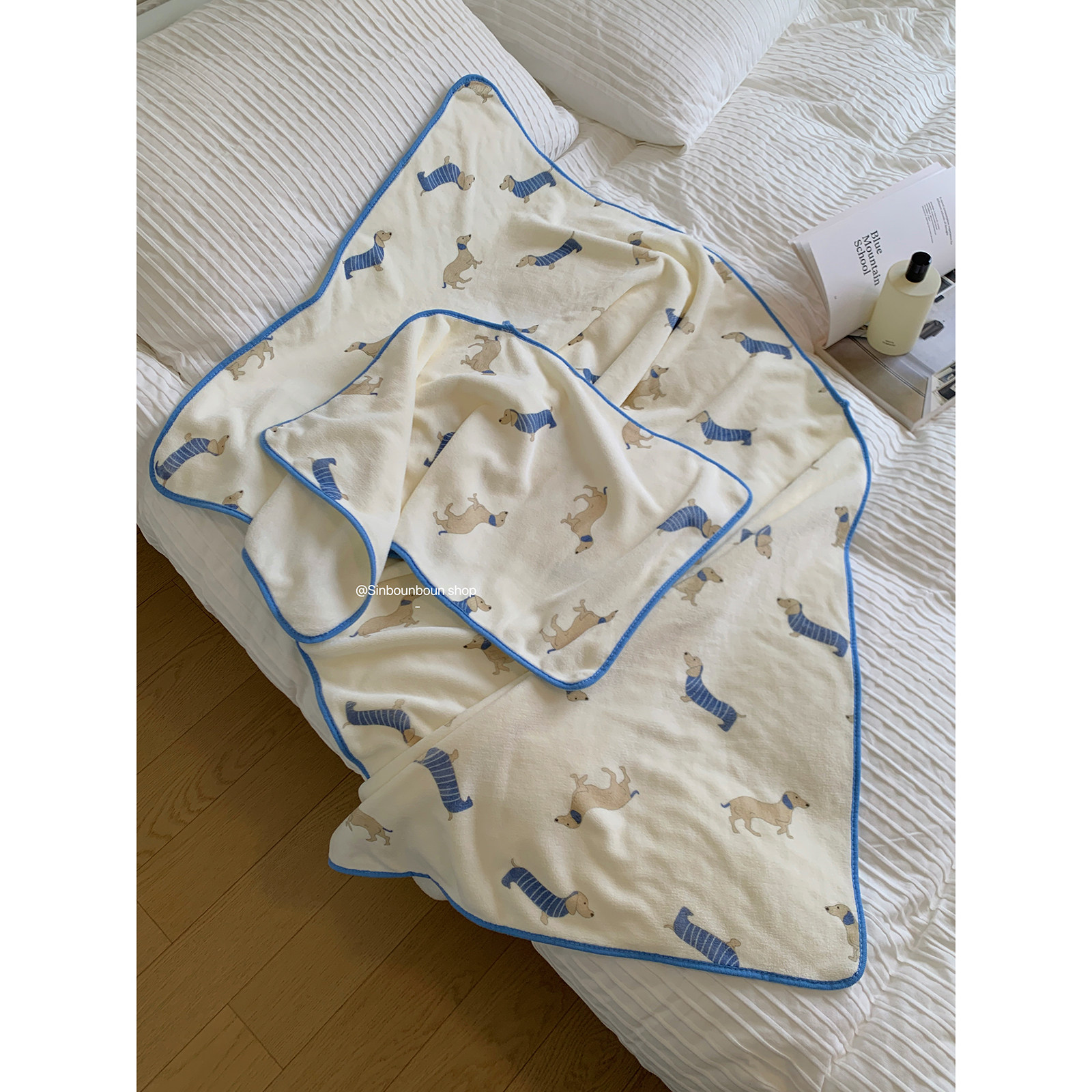 馨帮帮杂货铺原创洗脸毛巾吸水速干成人裹巾可爱卡通腊肠狗浴巾女