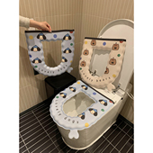 馨帮帮杂货铺 EVA防水马桶坐垫 厕所坐便套圈家用卡通马桶圈黏贴式