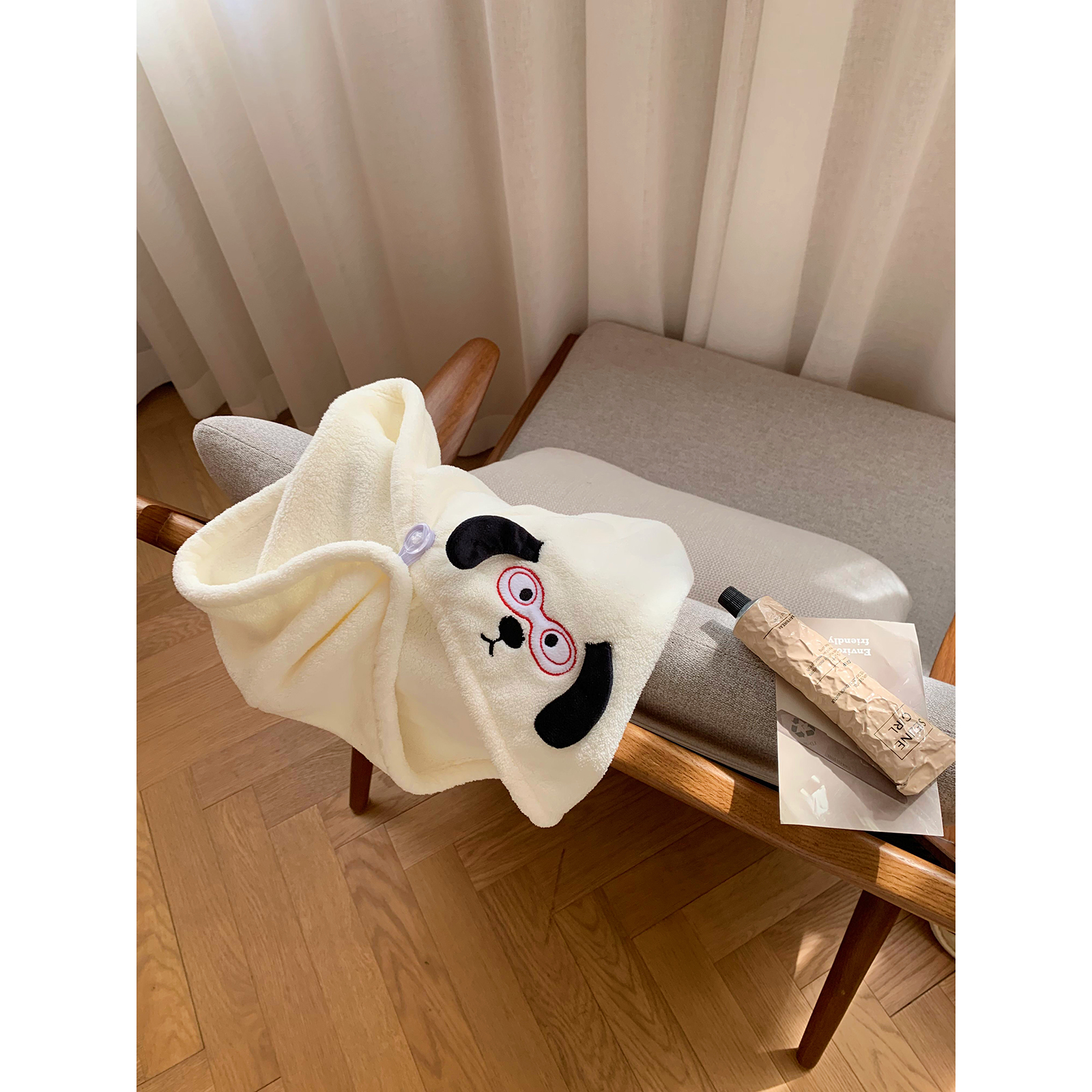 吸水速干包头巾卡通小狗干发帽