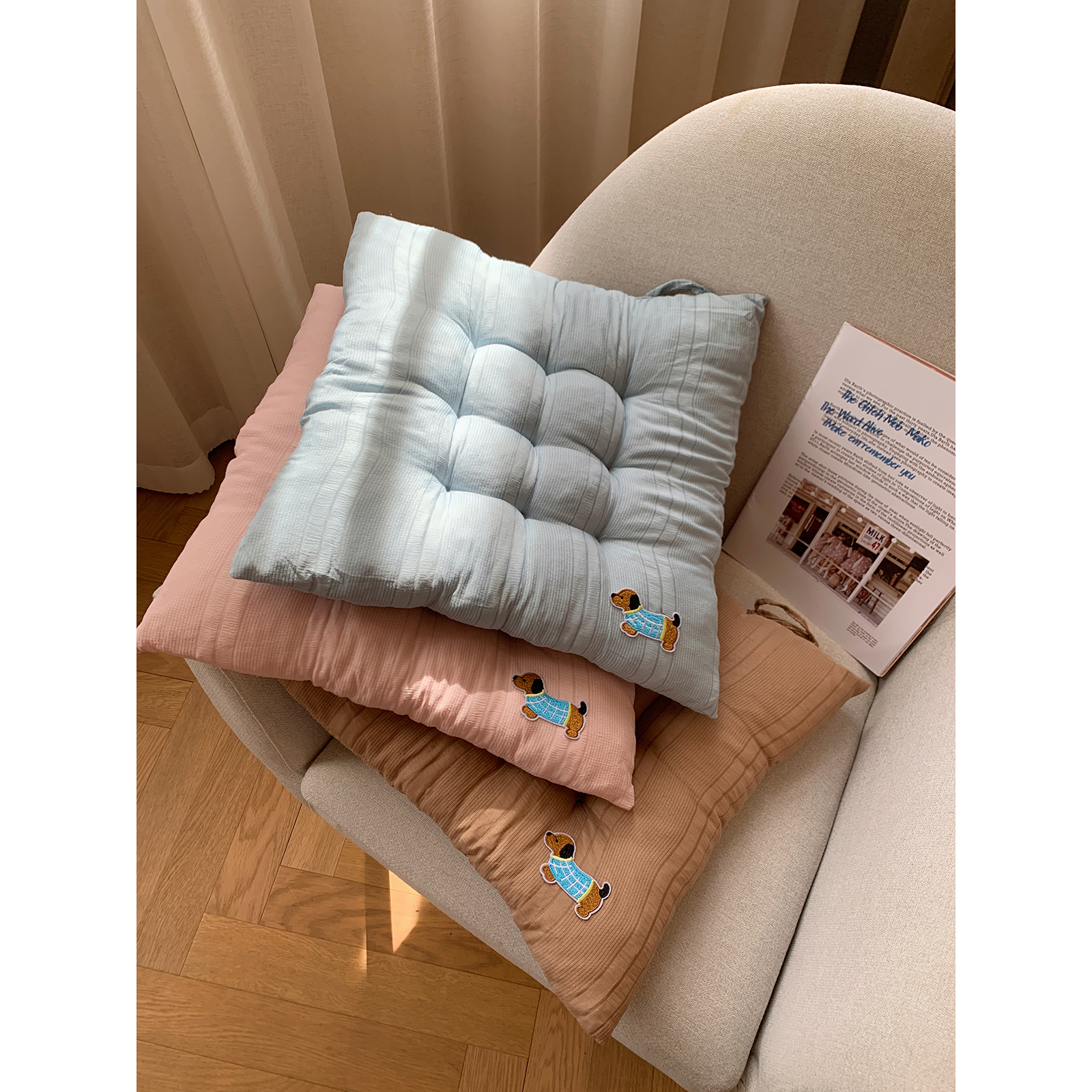 办公室椅垫家用加厚卡通小狗坐垫