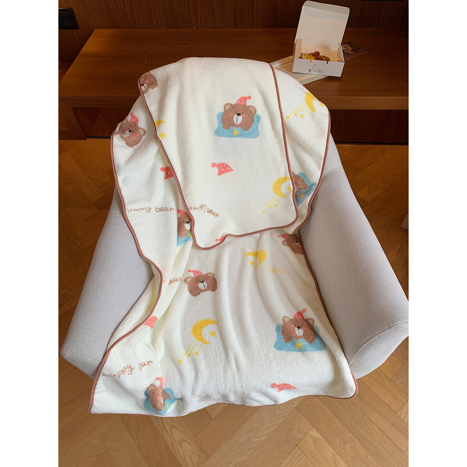 馨帮帮杂货铺 洗脸毛巾卡通可爱柔软裹巾吸水速干成人小熊浴巾女