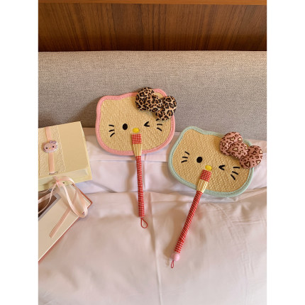 馨帮帮杂货铺 可爱卡通猫咪蒲扇夏日外出随身便携手摇扇芭蕉扇子