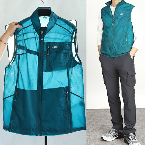 超轻抗风防晒跑步运动坎肩背心