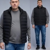 美国户外弹力登山保暖坎肩棉背心特大码 胖哥马甲200斤 经典 款