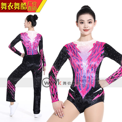 舞衣舞酷竞技体操服儿童健美比赛
