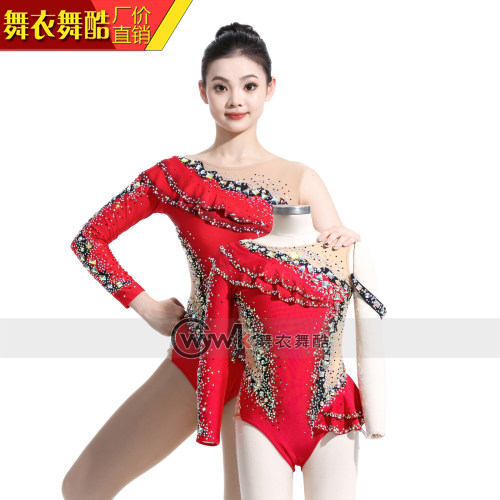 舞衣舞酷艺术体操服花球团体比赛