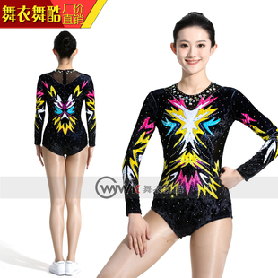 舞衣舞酷竞技体操服健美操服技巧考级艺考儿童训练专业女表演比赛