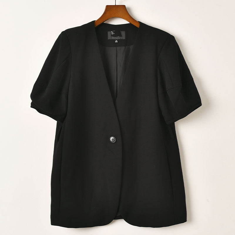 艾诺丝系列极简风黑色泡泡袖一粒扣西装外套女短款高级感通勤外套,女装/女士精品,短外套,淘宝优惠券,粉丝福利购,淘宝优惠卷