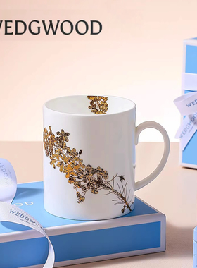 WEDGWOOD威基伍德王薇薇VeraWang灿金花园骨瓷马克杯复古杯子茶杯