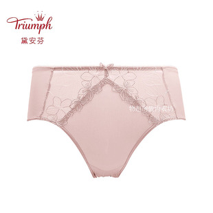 女87 8600棉质舒适中腰平角裤 2178 水盈深V刺绣16 黛安芬专柜正品