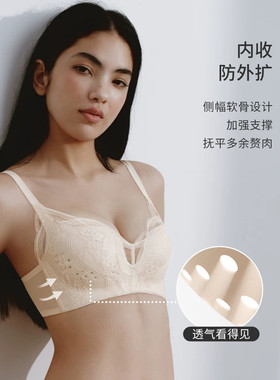 Triumph/黛安芬风动杯新品内衣女蕾丝无钢圈透气薄杯文胸E004390
