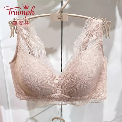 清凉深V无托文胸黛安芬体感