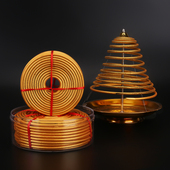 12小时24檀香无烟无香味供佛盘香家用室内财神观音礼佛香供香金色