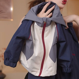 男童冲锋衣套装2025春秋新款户外运动韩版工装两件套儿童休闲风衣