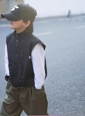 男童装马甲防水儿童工装外套2026冲锋运动轻户外运动速干背心外套