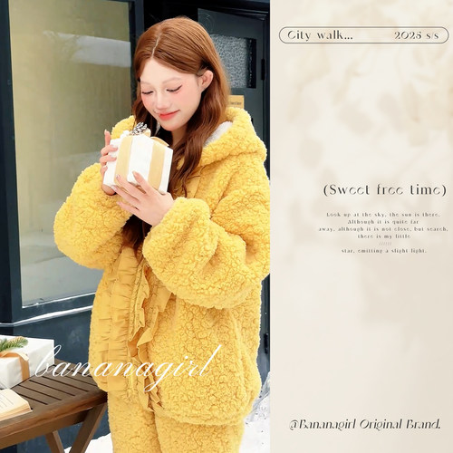 Bananagirl女士冬季新款加绒睡衣