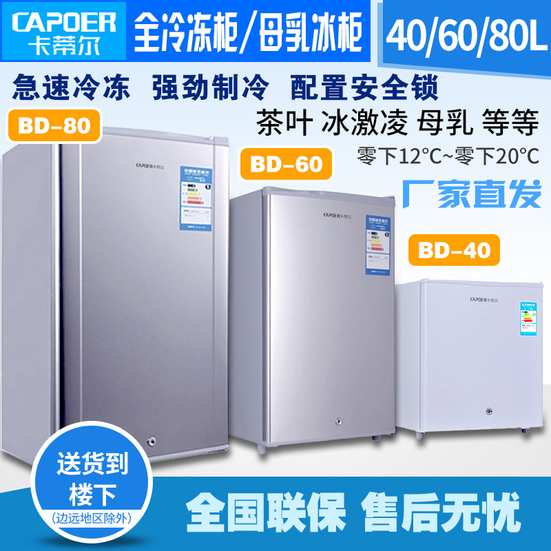 包邮小型小冰柜冷冻柜抽屉式母乳牛奶饮料冰冻柜冰箱茶叶保鲜柜