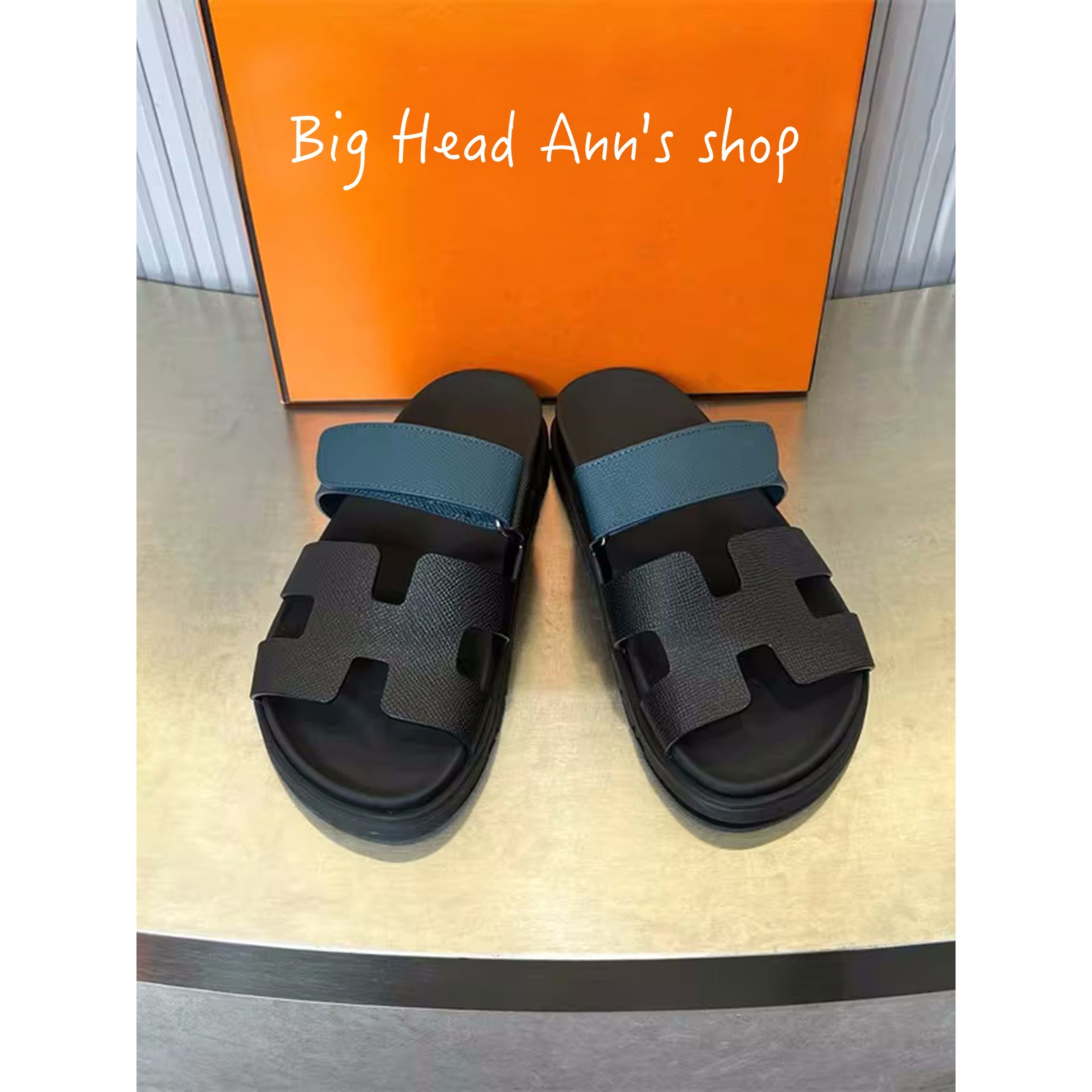 Big Head Ann真皮魔术贴一字拖女夏外穿厚底休闲防滑沙滩凉拖鞋,女鞋,一字拖,淘宝优惠券,粉丝福利购,淘宝优惠卷