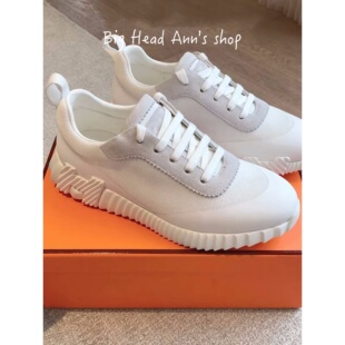 舒适百搭时尚 BHA 男女系带圆头平底运动鞋 轻便透气休闲鞋 透气 春季