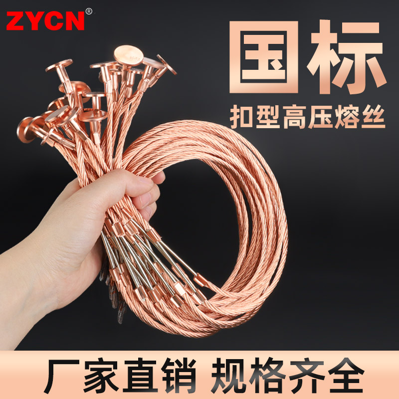 扣型高压熔丝保险丝国标紫铜10KV