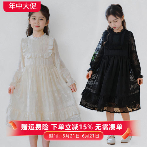 春秋季女童韩版洋气甜美公主裙