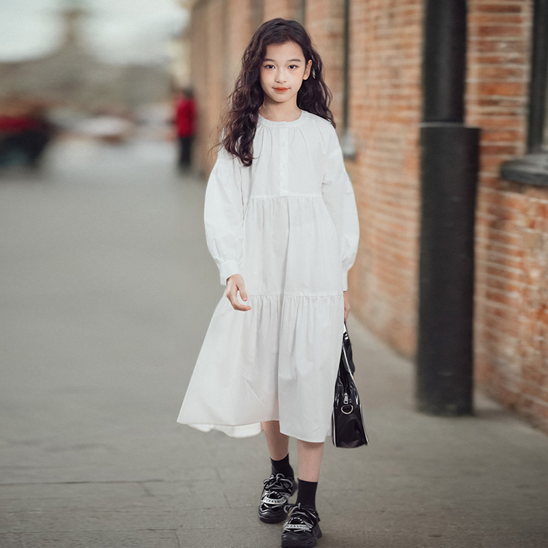 女童春秋款森系洋气纯棉连衣裙