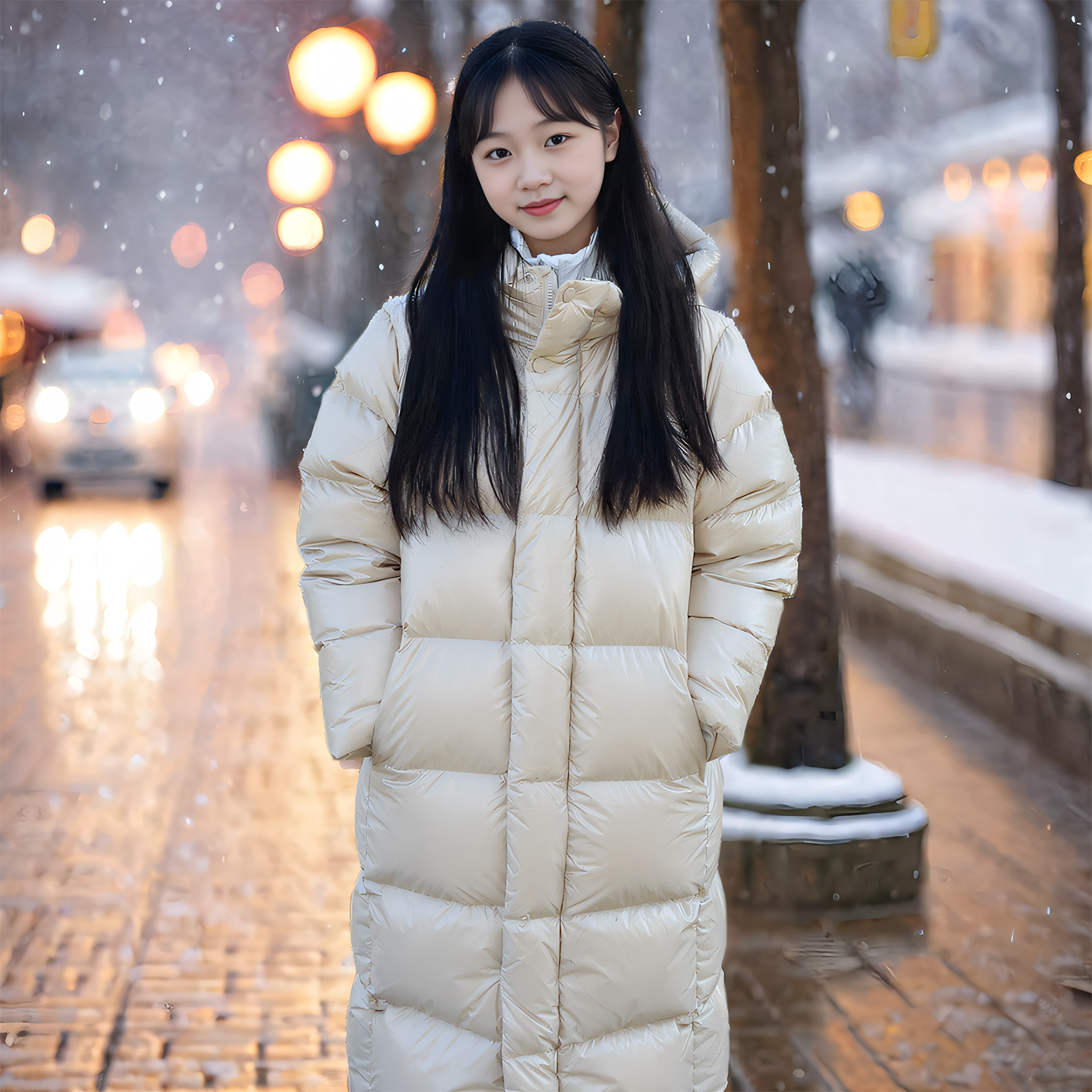 男女童极寒加厚黑金长款羽绒服潮