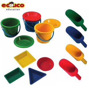 荷兰EDUCO舀沙勺沙水挖沙工具勺子塑料沙桶 儿童过家家沙滩玩具