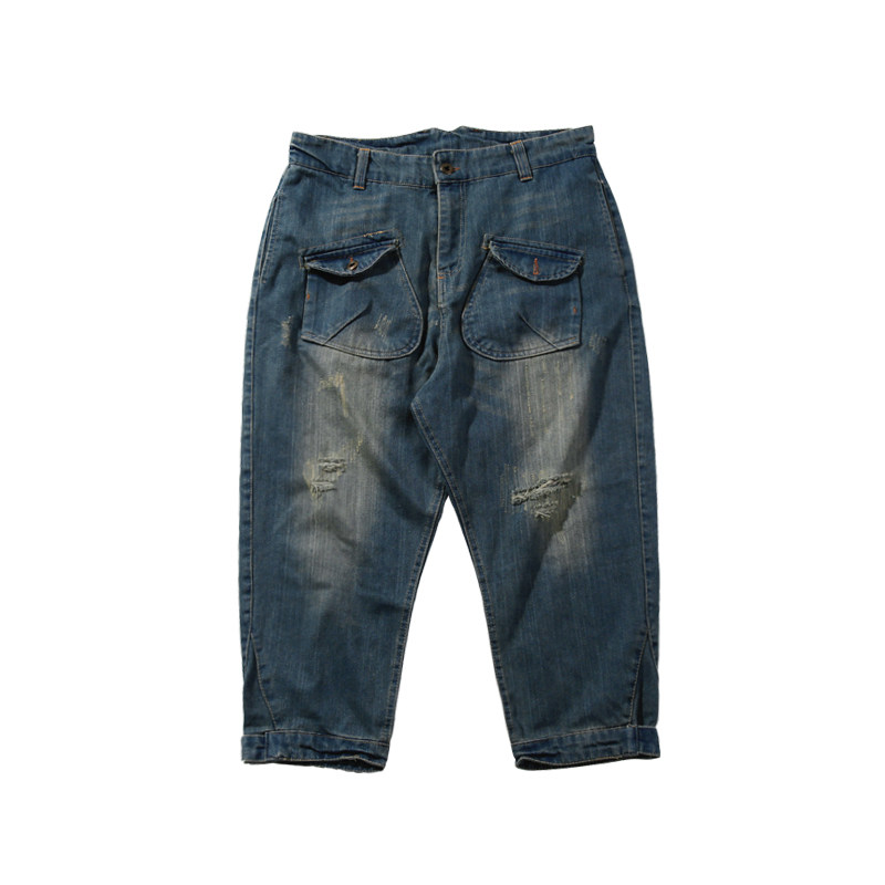 Jeans pour jeunesse droite en vrac en coton pour été - Ref 1482670 Image 5