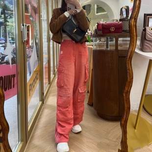 阔腿长裤 KC5869KC5871 女子宽松牛仔工装 阿迪达斯三叶草宋雨琦同款