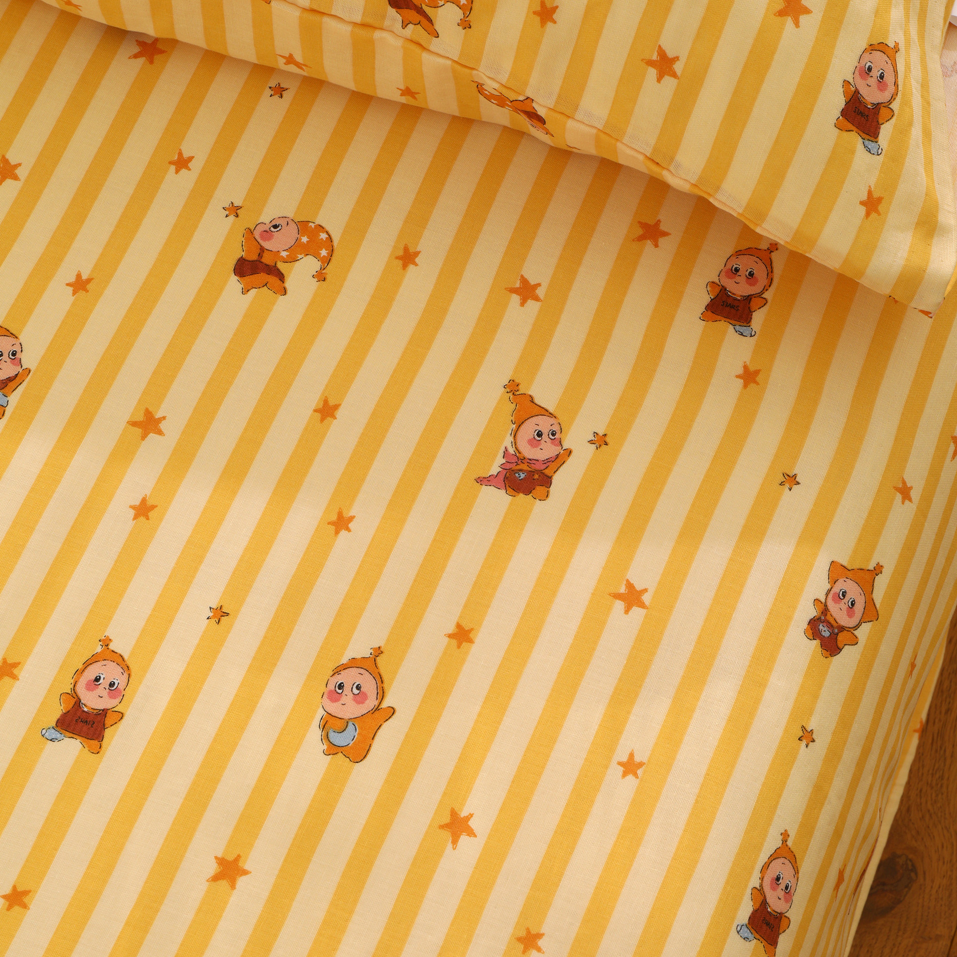 星星人母婴双层纱可爱宝宝婴儿童床单单件纯棉100全棉床笠定制做