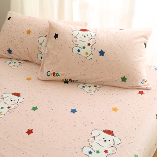卡通可爱冬季法兰绒牛奶绒珊瑚绒枕头套儿童枕套一对装48cmx74cm