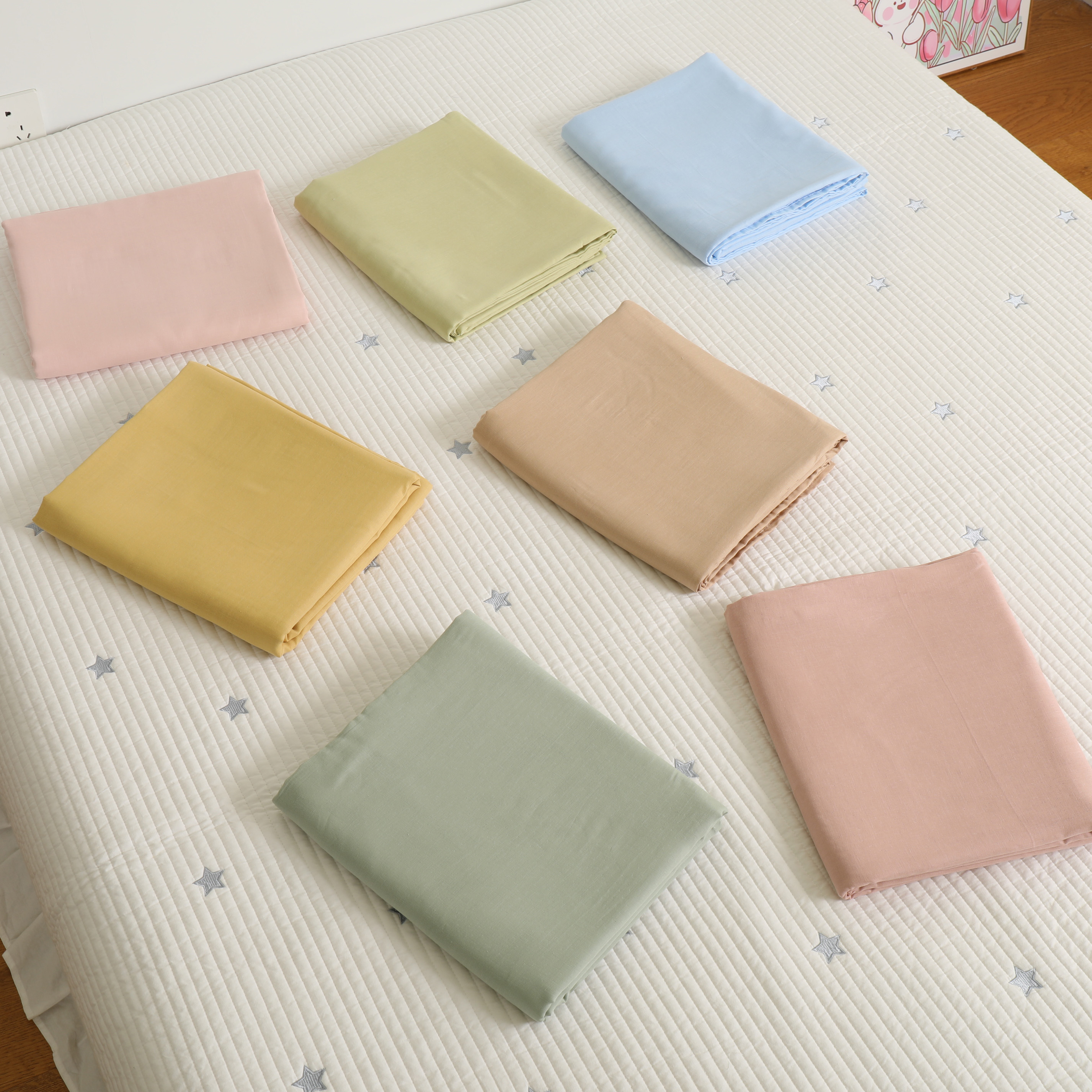 母嬰級a類雙層紗床單清新百搭