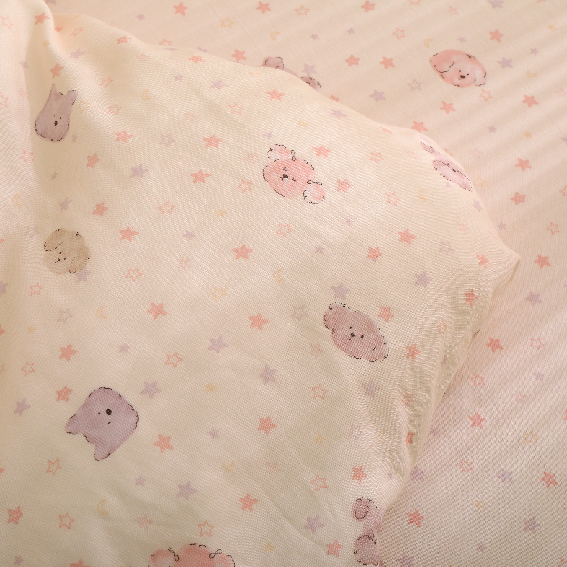 芋泥小星星可爱宝宝儿童母婴双层纱床单纯棉100全棉学生宿舍四季