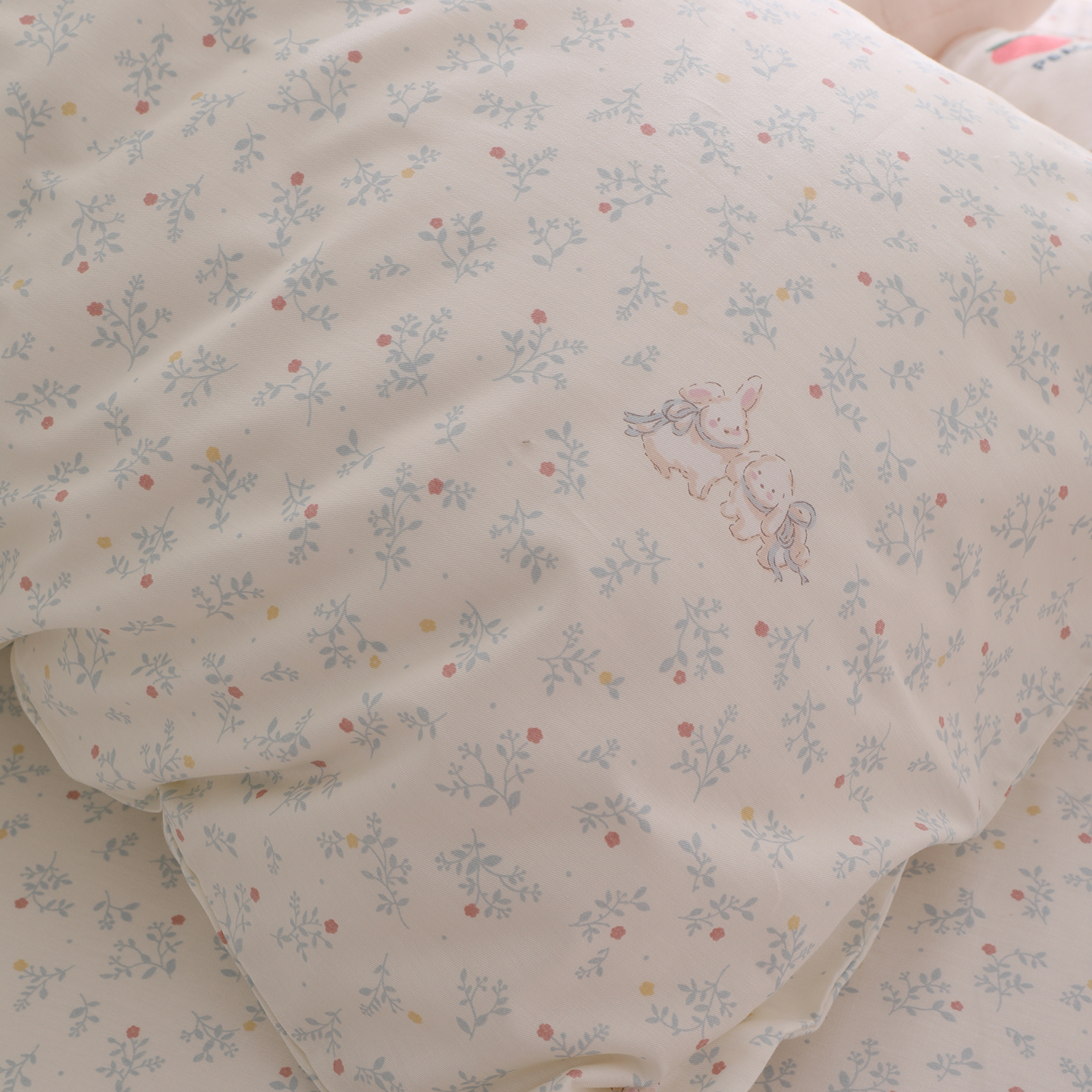 卡通可爱兔子纯棉枕套一对装单个