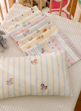 可爱幼儿园宝宝婴儿童枕套30x50纯棉全棉一对装单个枕头套40x60cm
