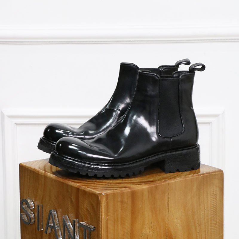 优100马臀皮固特异切尔西烟筒靴马丁高帮皮鞋男皮靴大头真皮厚底